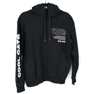 Top Shot Nine Lives Lounge Cool Cats Limited Hoodie Mens Size M Black Sweatshirt